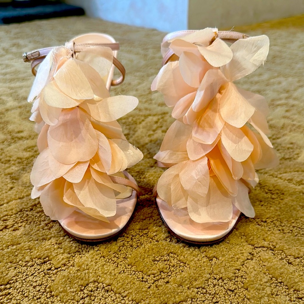 Christian Louboutin pink petal sandals size 40